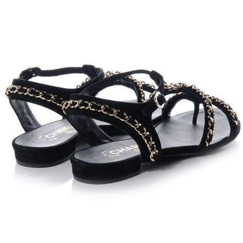 chanel nude sandals|Chanel Nude Suede Chain Sandals 